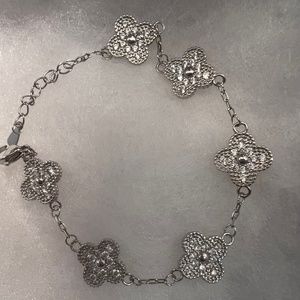 CZ Clover Stoned Bracelet